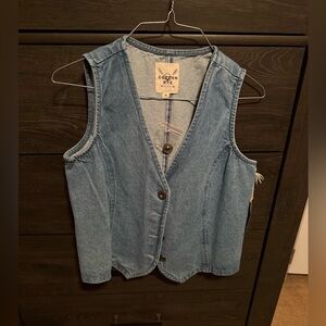 Cotton & rye denim vest